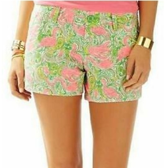 Lilly Pulitzer Walsh Short Resort White Hot Wings Size 24 - Picture 1 of 9